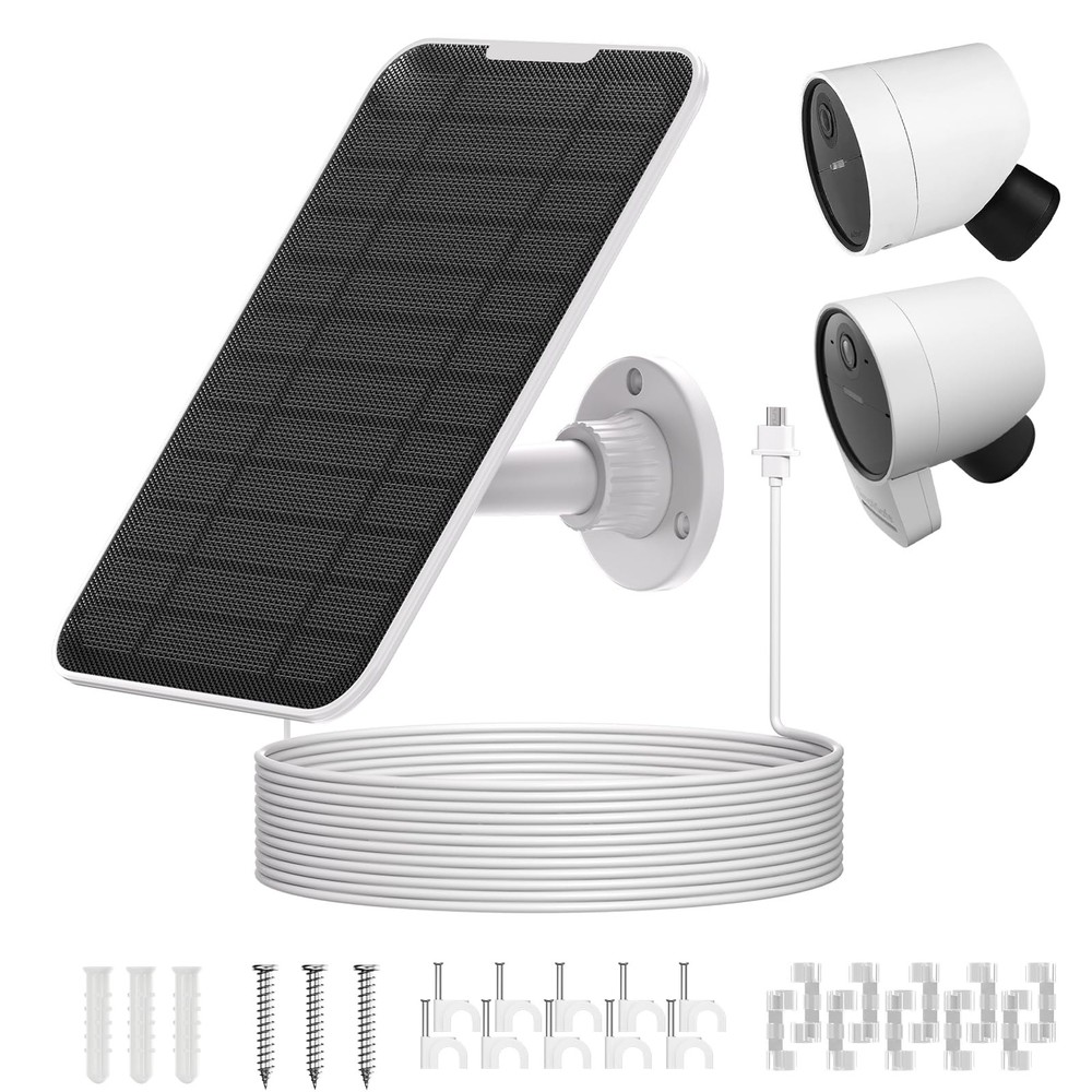 4W Solar Panel Compatible with SimpliSafe Outdoor Security Camera and Series …