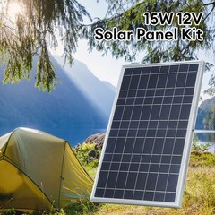 Portable Solar Panel Kit With Clips 15W 12V Waterproof Design Hot Sale