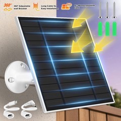 Solar Panel 5W 5V Outdoor for USB Power CCTV Camera Security Cam Battery Charger