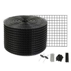 8″×100ft Solar Panel Critter Guard PVC Coated Wire Mesh with 100 Fasteners