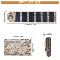 Camouflage Foldable Solar Chargers Panel 10W 12W 14W For Outdoor Electronics