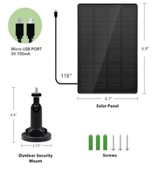 Solar Panel Security Camera Charger