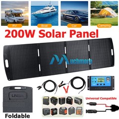 Portable Solar Panel 100W 200W Foldable IP67 & 30A Controller for Power Station