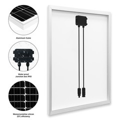 200 Watt Solar Panels 12 Volt Mono PV Module Power Charger for RV Marine Rooftop
