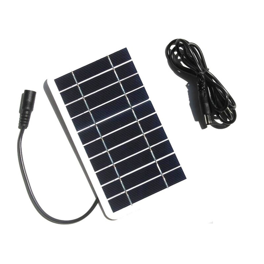 For Camping 5V Solar Panel Monocrystalline PV 5V DC Output DC5521 Connector