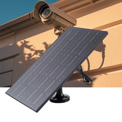 10W 5V Solar Panel for Security Camera,Type C Port Solar Charger w/Cable & Stand