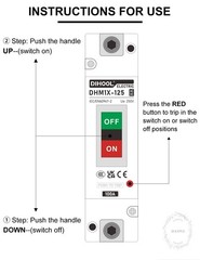 100 Amp Battery DC Disconnect Switch, DC Breaker for Main Power Station, UPS