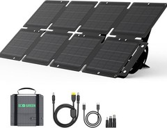 60W Portable Solar Panel,Monocrystalline 24.8% High Efficiency Foldable Solar Pa