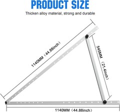 Adjustable 45-Inch Solar Panel Mounting Bracket Kit for Roof, RV & Off-Grid Use