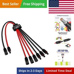 Solar Connectors for 3 Solar Panels, Tool-Free Solar Panel Wires and Connecto…