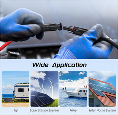 30FT 10AWG Solar Panel Extension Cable, Solar Wire aterproof Connectors for RV..