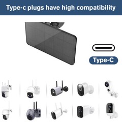 15W/5V Solar Panel For Ring Camera Spotlight Stick Up Cam Battery Charger Kit