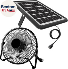Solar Powered Fan, 8 Inch Install-Free, with 18W IP65 Portable Solar Panel, Clou