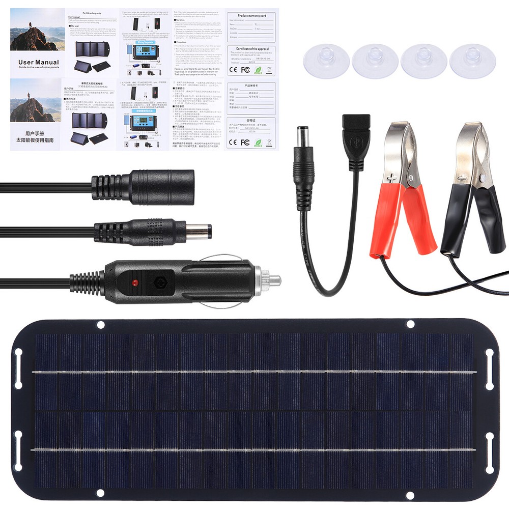 1-3X Solar Panel Trickle Charger Battery Charger 30W Kit Maintainer Boat Car RV