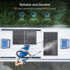 N-Type 16BB 400W Bifacial Solar Panel, 2Pcs 200 Watt Solar Panel 12V, 25% High E