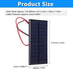 3Pcs Mini Solar Panel DC 6V Polysilicon Solar Cell Charger Module Solar DIY P…