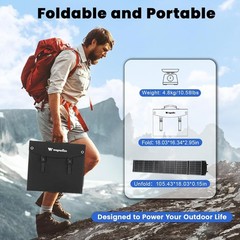 200W Foldable Solar Panel IP65 USB-C for Phone Laptop Charger Power Station