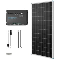Monocrystalline Solar Panel Kit – 100W 12V PWM Controller