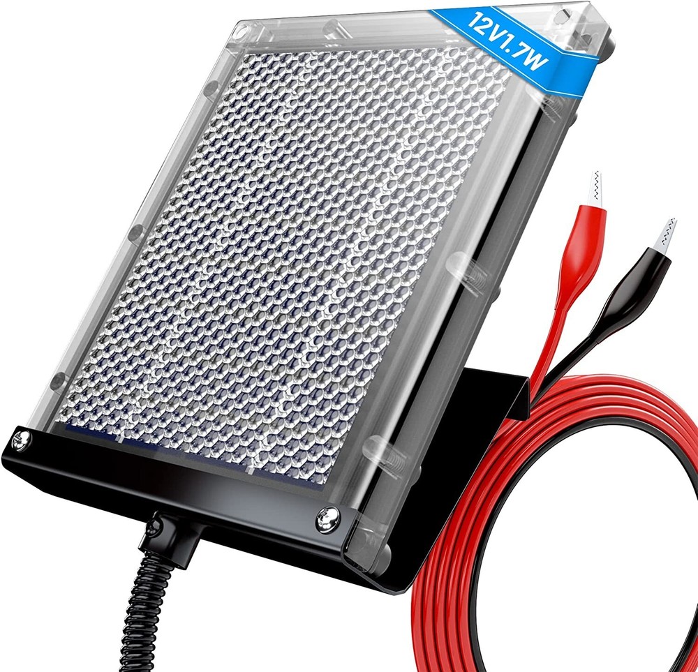 12V 1.7W Solar Panel for Deer Feeder Waterproof Solar Battery Charger with Mo