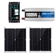 10000W High-Power Solar System Kit | 12V Input to 110V/220V Output | 2pcs Solar