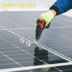 4Pcs Solar Panel Aluminum Alloy Mid Clamps Durable Silver for Easy Installation