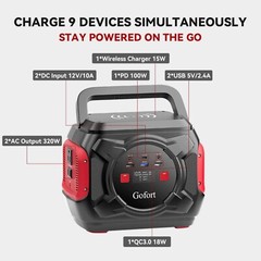 Gofort A301 Power Station Portable 320W 292Wh Lithium Battery Solar Generator