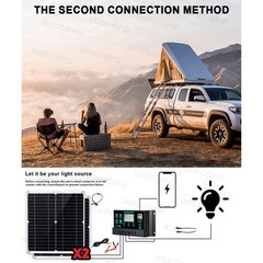 8000W Solar Inverter Kit (12V24V DC to 110V/220V AC) + 2pcs Solar Panels + 100A