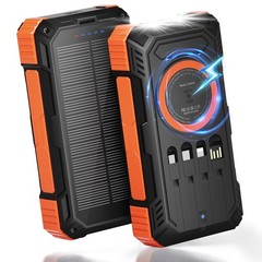 ERRBBIC Solar Charger Power Bank 49800mAh, 22.5W Portable Charger, 15W Wireless