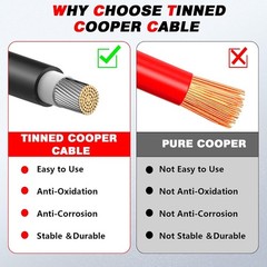 2x 100 FT 10AWG(6mm²) Solar Panel Extension Cable with Female and Male Connecto