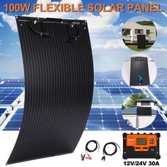 2000W Inverter & 200W Flexible Mono Solar Panel Outdoor Portable For Boat Home