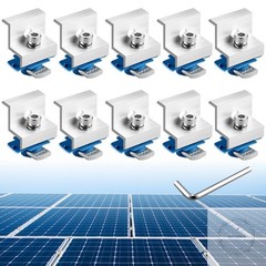10pcs Solar Panel End Clamp for Standard Unistrut Aluminum 30mm/35mm Solar Panel