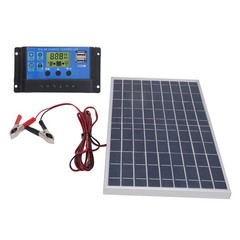 Solar Panel 10W 12V Polycrystalline IP65 Waterproof Portable 30A Solar Charge