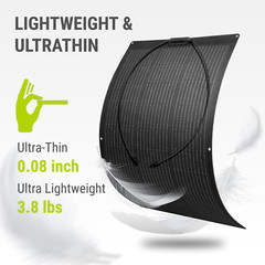 100W Flexible Solar Panel Portable Bendable 12 Volts 10BB Mono Cell for Uneven S
