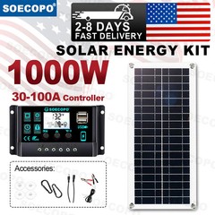1000 Watt Monocrystalline Flexible Solar Power System 18V with 100A Controller