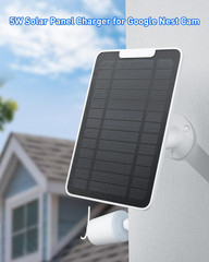 Premium Solar Panel for Google Nest Camera, 5W Camera Solar Panel Power for Goog