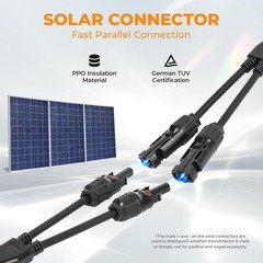 Weather-Resistant Solar Panel Y-Splitter Connectors – 30A Certified Performance