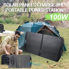 Solar Panel Portable Foldable 100W 200W 400W Off-Grid for RVs Camp Power Station