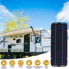 12V 30W Portable Solar Panel Trickle Charger Battery Maintainer Kit for Car Boat