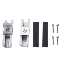 Solar Panel Mounting Rail Brackets Connector Kit for Metal/Tin/Flat/Sheet Roof