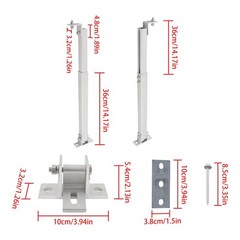Adjustable Angle for Roof Install Solar Panel RV Tilt Mount Brackets Set 4 Packs