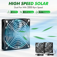 Solar Powered Fan, 30W Solar Fan, Solar Panel Fan kit, Solar Exhaust Fan, Suitab