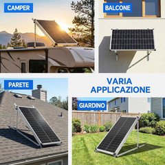 45 Inch 2 Sets Solar Panel Mounting Brackets Kit 0-90 Adjustable Solar Panel Til