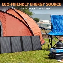 Foldable Solar Panel Charger 60W with 18V DC Output 11 Connectors for 100W~35…