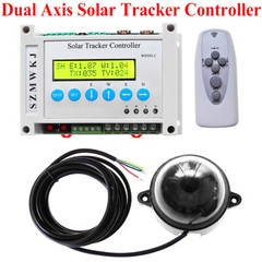 12V Solar Panel Tracking 6000N Dual Axis LCD Tracker Controller Anemometer Kits