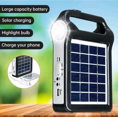 Portable Solar Lighting System USB Charger 6V Solar Panel Power Storage Recharg