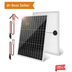50 Watt Solar Panel Kit 12 Volt Monocrystalline Solar Panel PV Module Power C…
