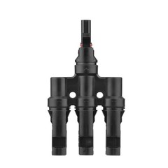 Branch Solar T Connector 3 Way IP67 Waterproof 14AWG To 10AWG Parallel Cable V1