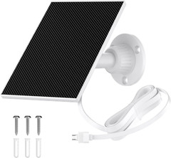 Solar Panel for Simplisafe Outdoor Camera, IP65 Waterproof, 360° Adjustable Pane