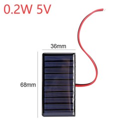 2pcs Solar Panel 3/5W 5/12V Micro Solar Board Portable Fast Charger Polysilicon