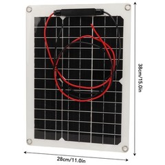 15 Watts Solar Panel Kit, High Efficiency Battery Charger with 50A Controller, 1
